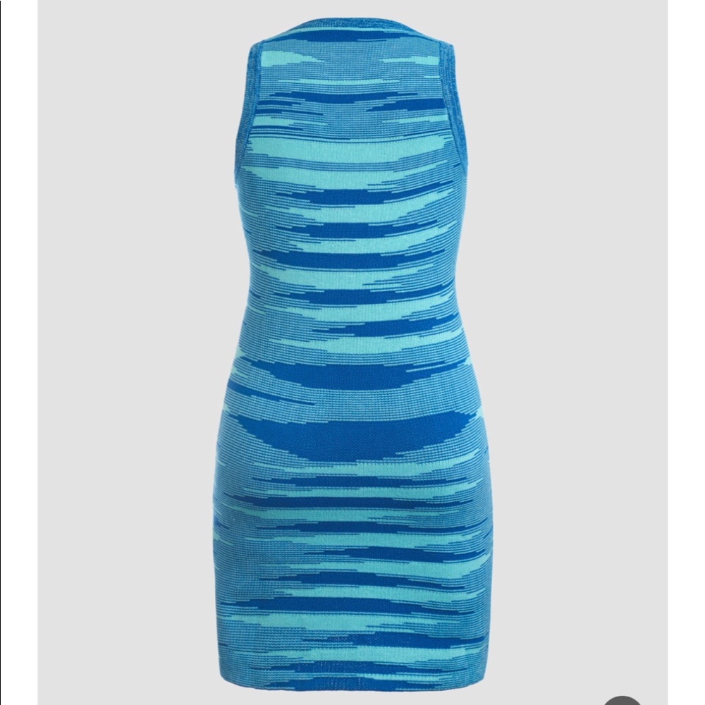 Blue Knitted Bodycon Dress